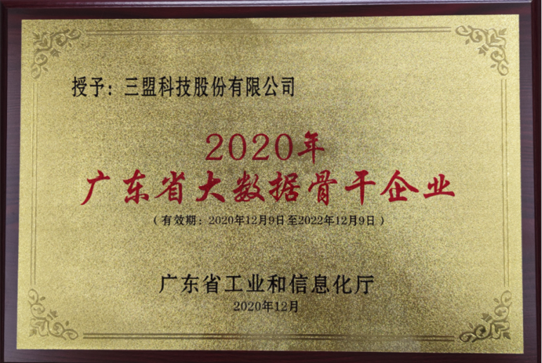 2020年广东省大数据骨干企业